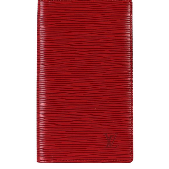 Louis Vuitton Red Epi Leather Bi-Fold Wallet (207456)